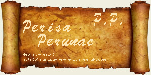 Periša Perunac vizit kartica